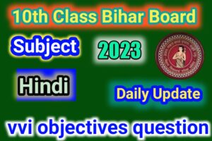 10th class Hindi objective